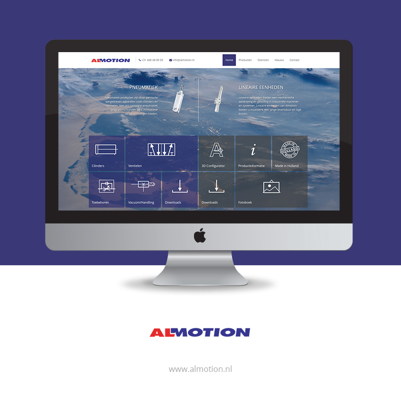 Nieuwe site Almotion, nu met 3D configurator