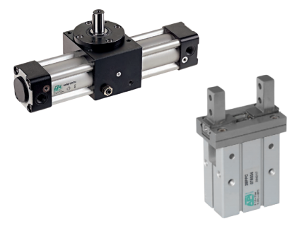 Draaicilinders en pneumatische grijpers