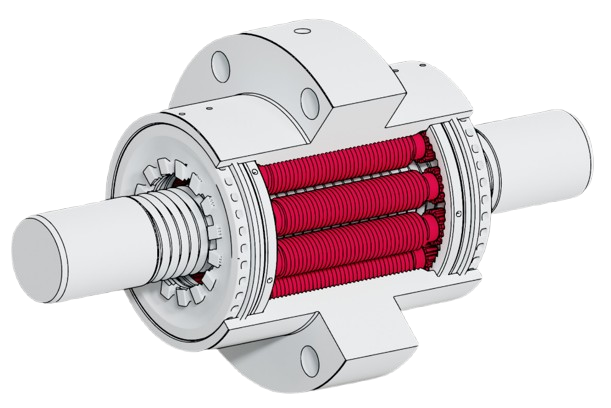 Rollenomloopspindel